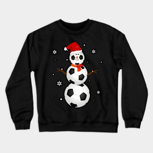 Soccer Santa Hat Snowman Christmas Lights Funny Xmas Squad Crewneck Sweatshirt